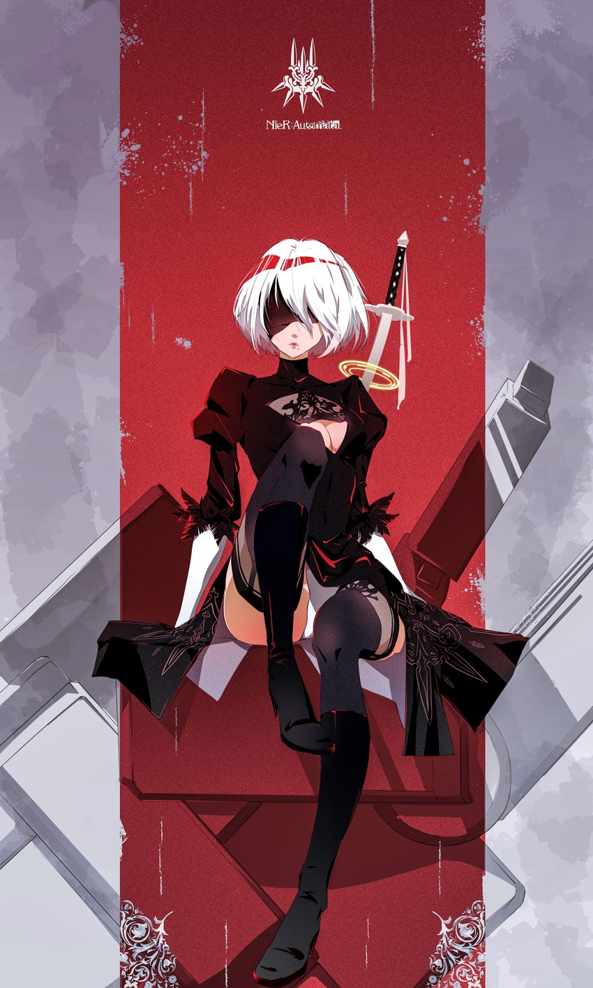 2b (nier and 1 more) drawn by ya_yan