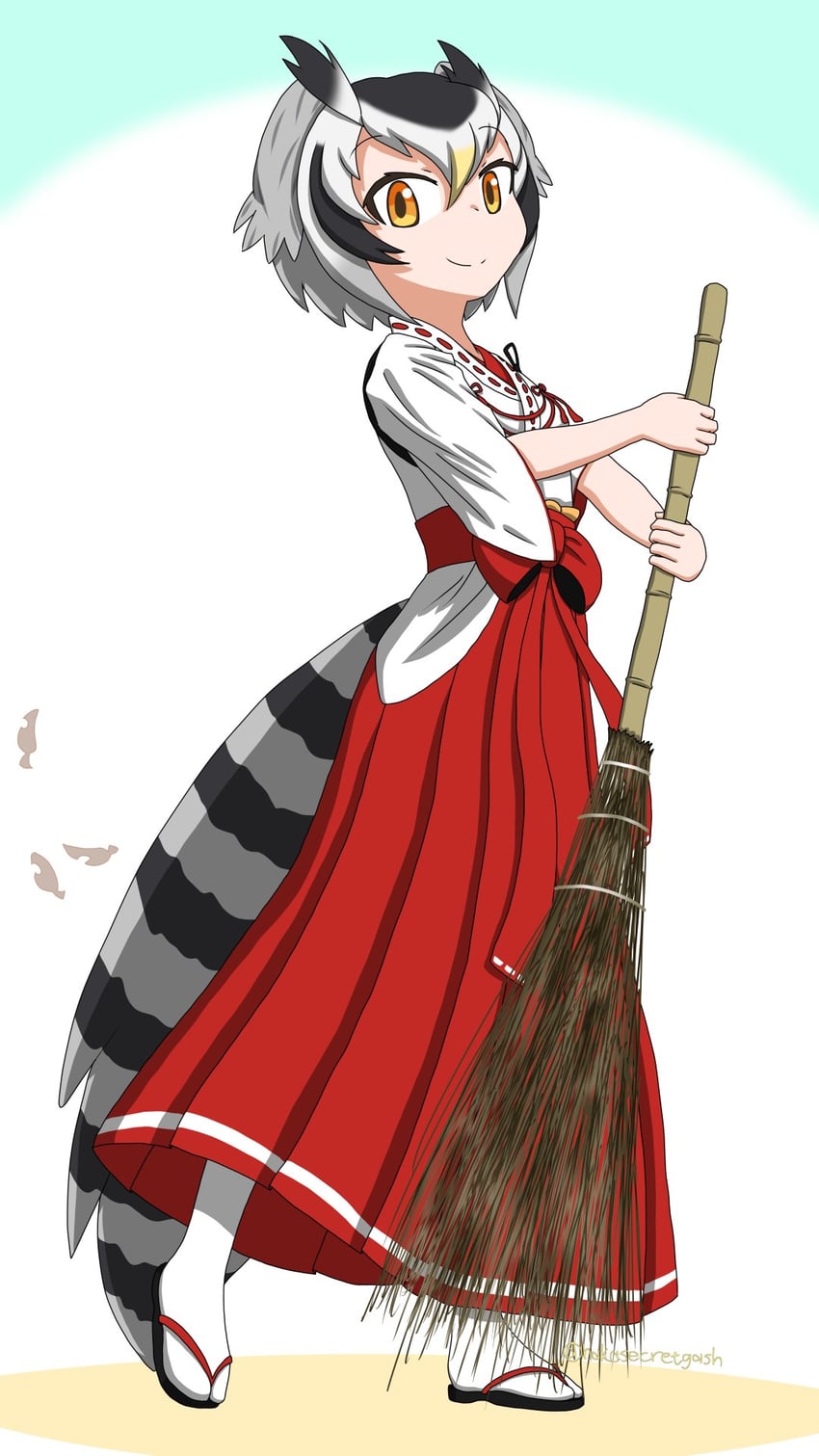 northern white-faced owl (kemono friends and 1 more) drawn by hakasecretgash