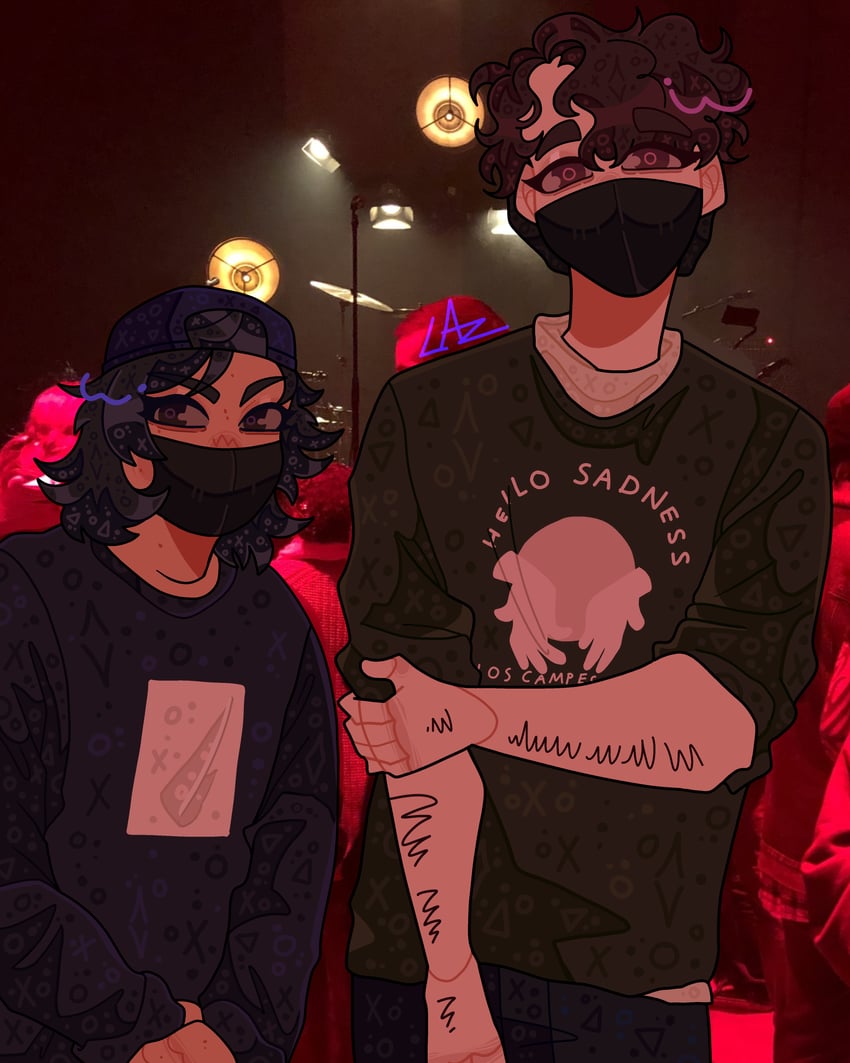 quackity and wilbur soot (real life and 2 more) drawn by lazulirony