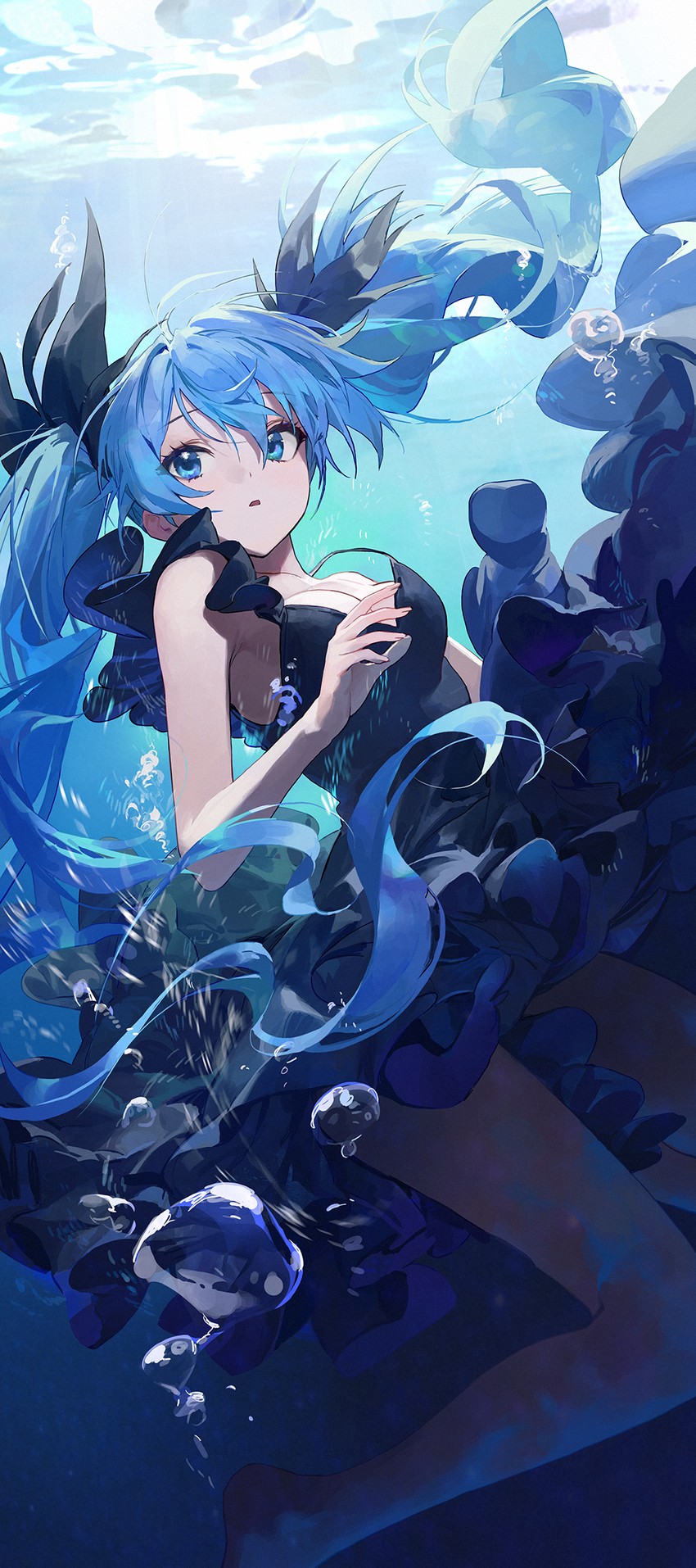 hatsune miku (vocaloid and 1 more) drawn by modare