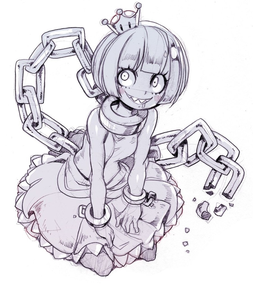 princess chain chomp (mario and 1 more) drawn by parororo