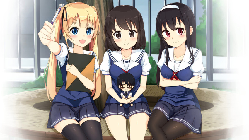 katou megumi, kasumigaoka utaha, sawamura spencer eriri, and aki tomoya (saenai heroine no sodatekata) drawn by reina_(leinqchqn)