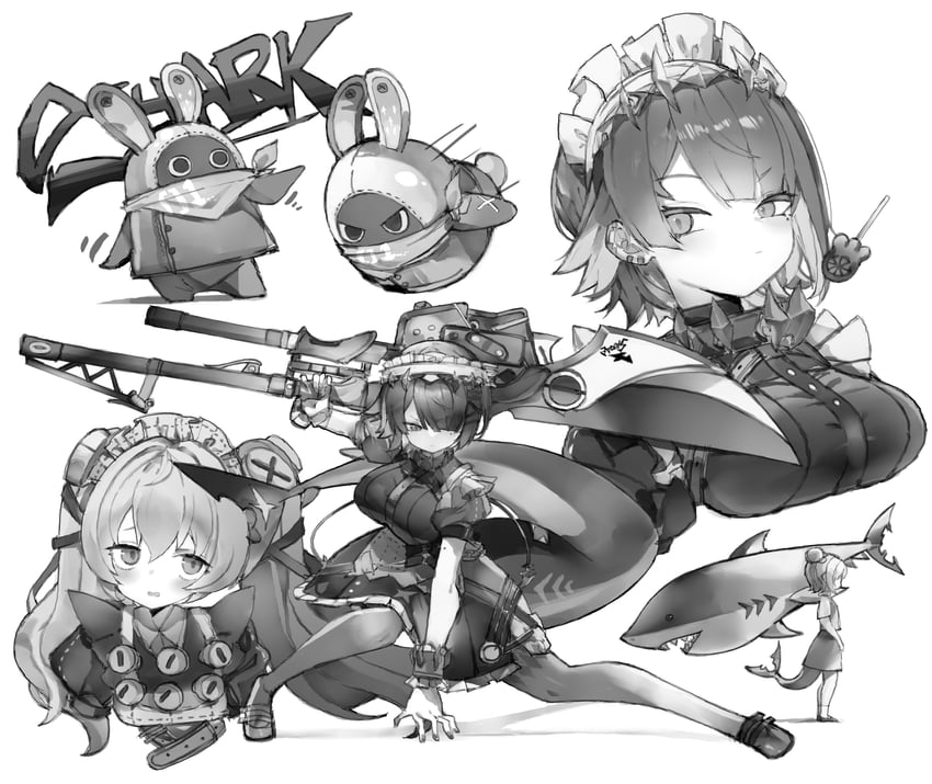 ellen joe, eous, and corin wickes (zenless zone zero) drawn by kotatu_(akaki01aoki00)