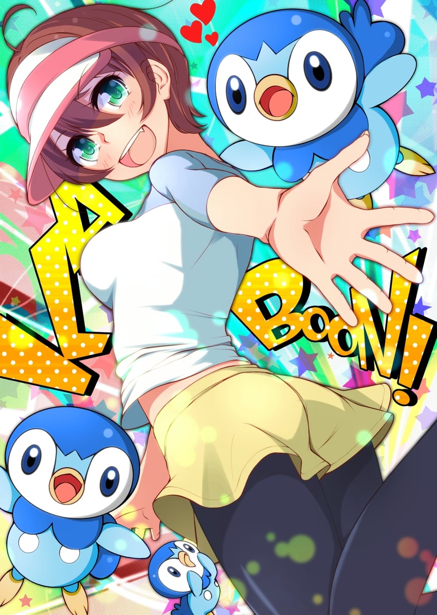 rosa, piplup, and shinoda hajime (pokemon and 2 more) drawn by chuutaro_metal