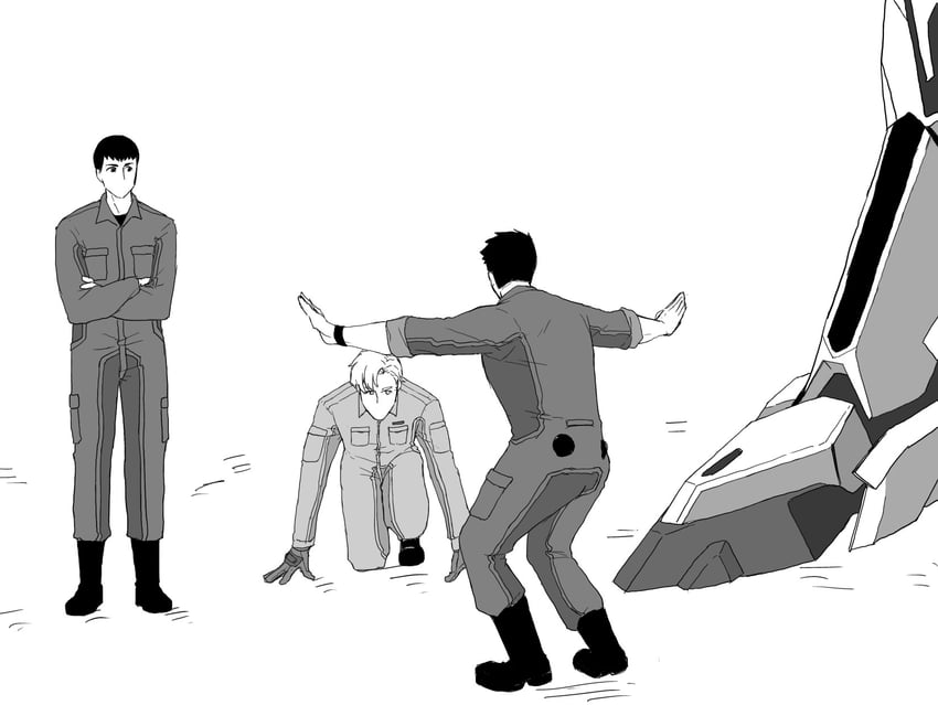 ao isami, lewis smith, bravern, and ryuji satake (yuuki bakuhatsu bang bravern) drawn by oshime321