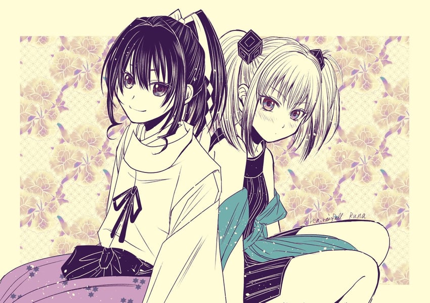 houjou tokiyuki and sasaki mima (nige jouzu no wakagimi) drawn by runa_(ren_rainfall)