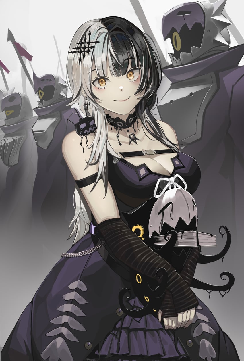 shiori novella, yorick, and novelites (hololive and 1 more) drawn by bakapo