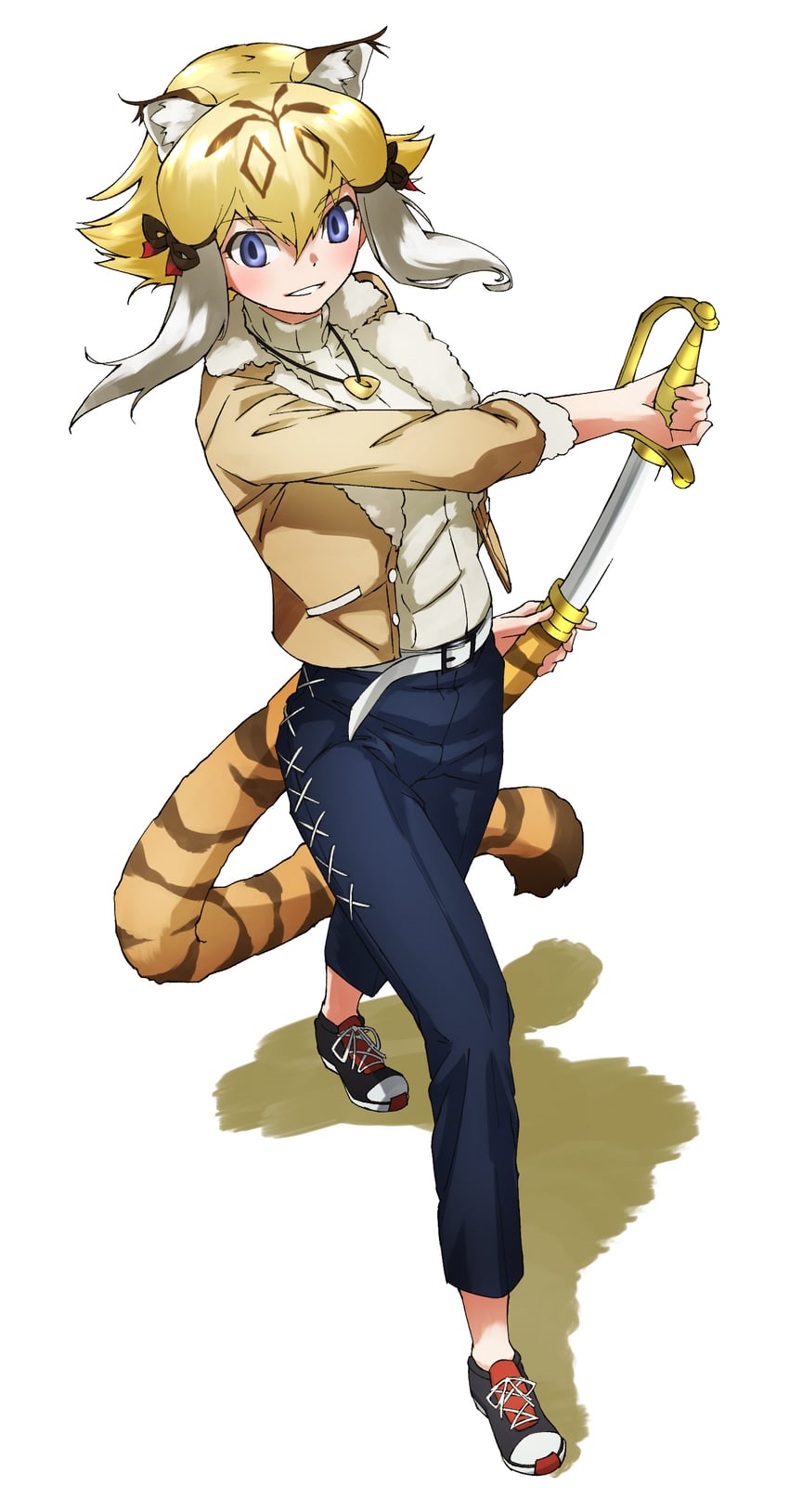 smilodon (kemono friends and 1 more) drawn by tanabe_(fueisei)