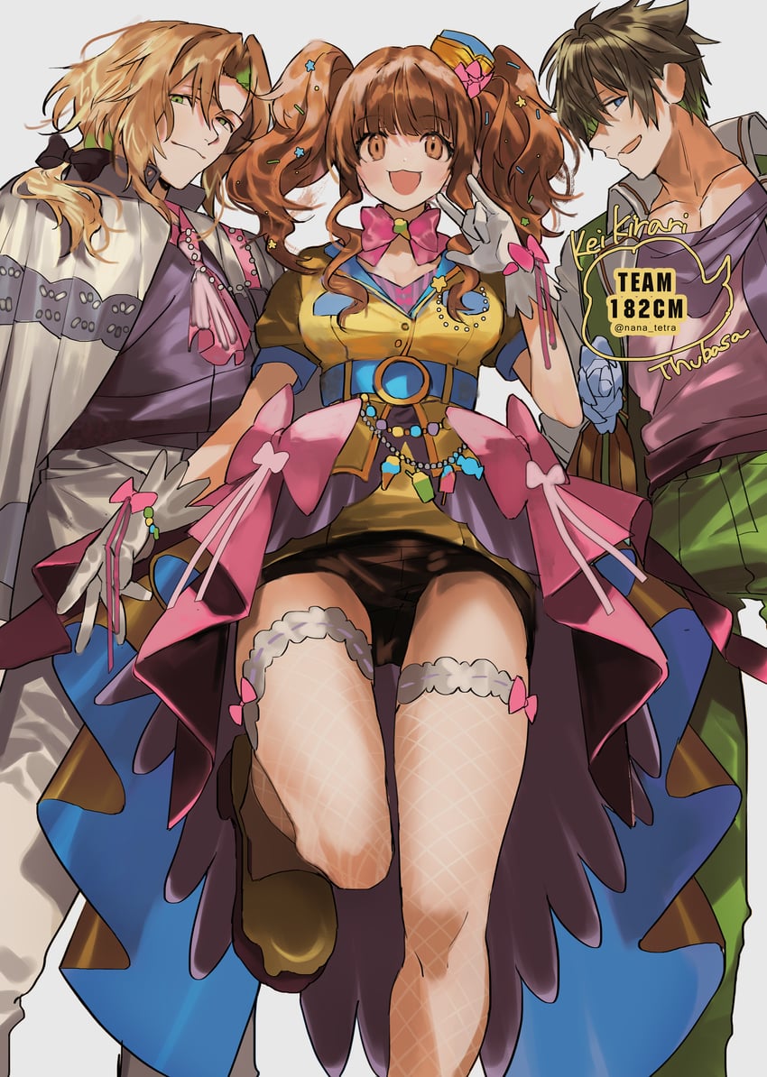 moroboshi kirari, kashiwagi tsubasa, and tsuzuki kei (idolmaster and 2 more) drawn by nana_tetra
