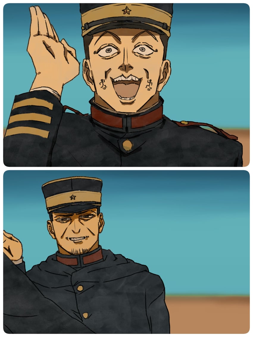 tsukishima hajime and usami tokishige (golden kamuy and 1 more) drawn by yuurei_dayo