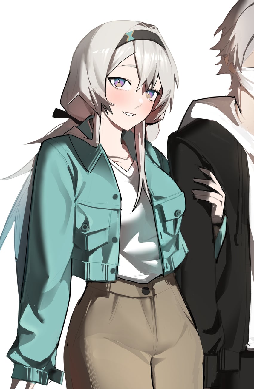 trailblazer, firefly, and caelus (honkai and 1 more) drawn by redmashu