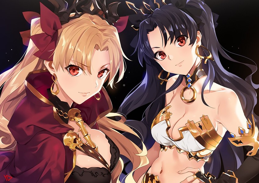 ereshkigal and ishtar (fate and 1 more) drawn by yd_(orange_maru)