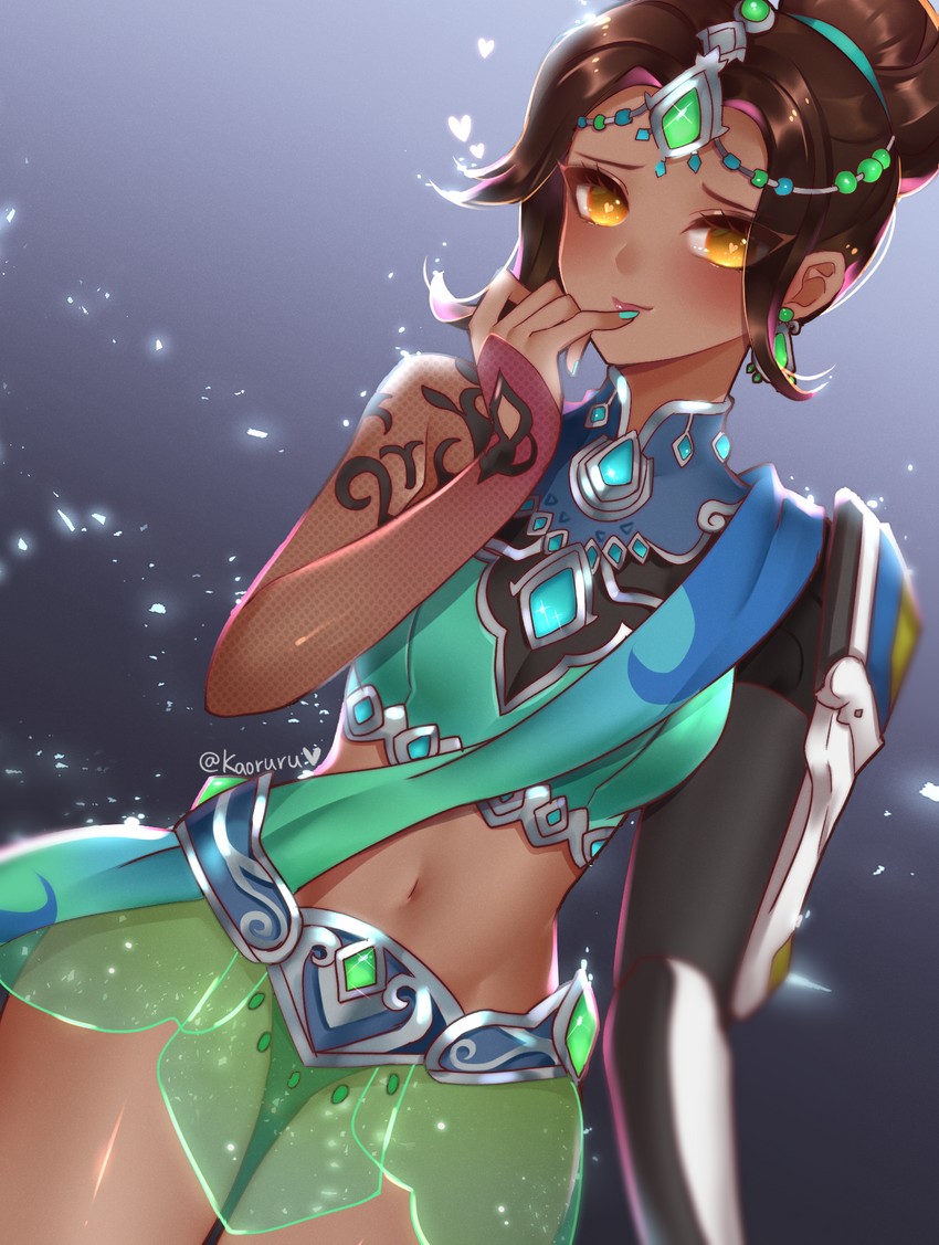 symmetra and figure skater symmetra (overwatch and 1 more) drawn by kaoruru_(sakuno2911)
