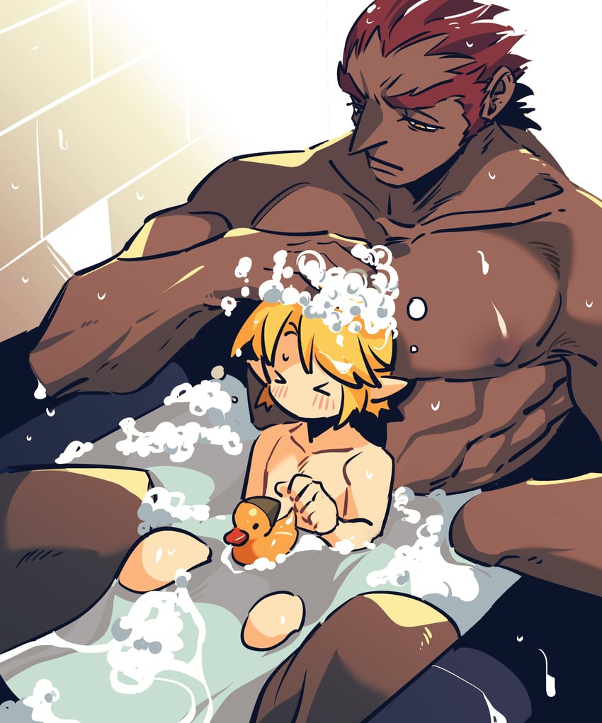link and ganondorf (the legend of zelda) drawn by rani_grb