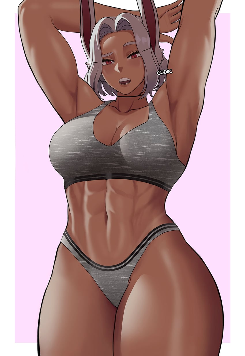 mirko (boku no hero academia) drawn by gud0c