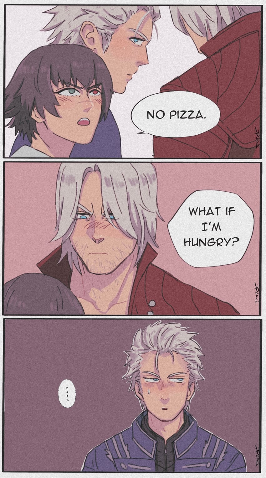 dante, vergil, and lady (devil may cry) drawn by jumpoon
