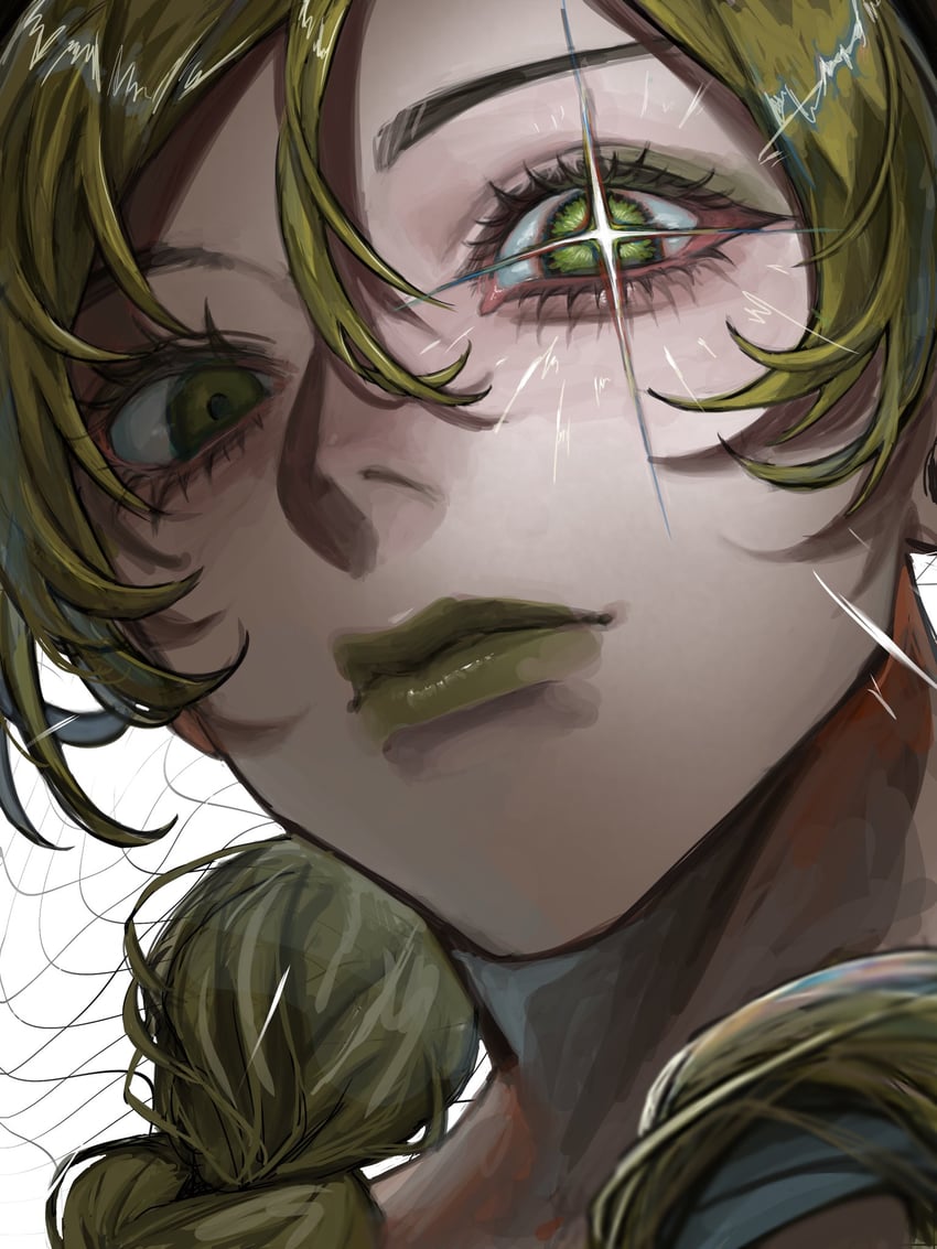 kujo jolyne (jojo no kimyou na bouken and 1 more) drawn by adai_(art_adai)