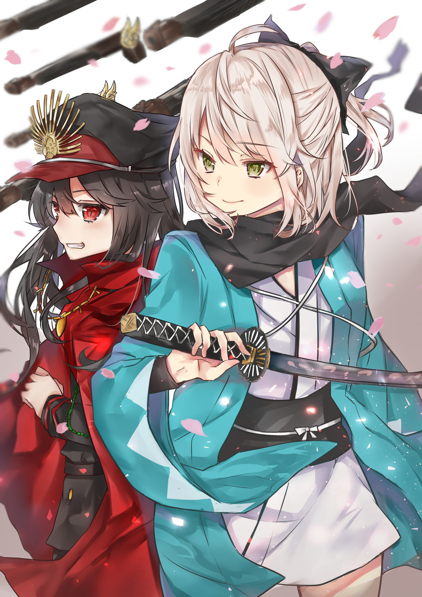okita souji and oda nobunaga (fate and 1 more) drawn by nana_kagura