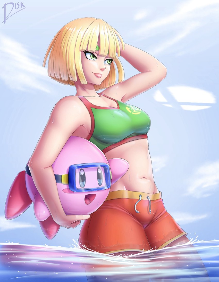 kirby and min min (kirby and 2 more) drawn by diskette