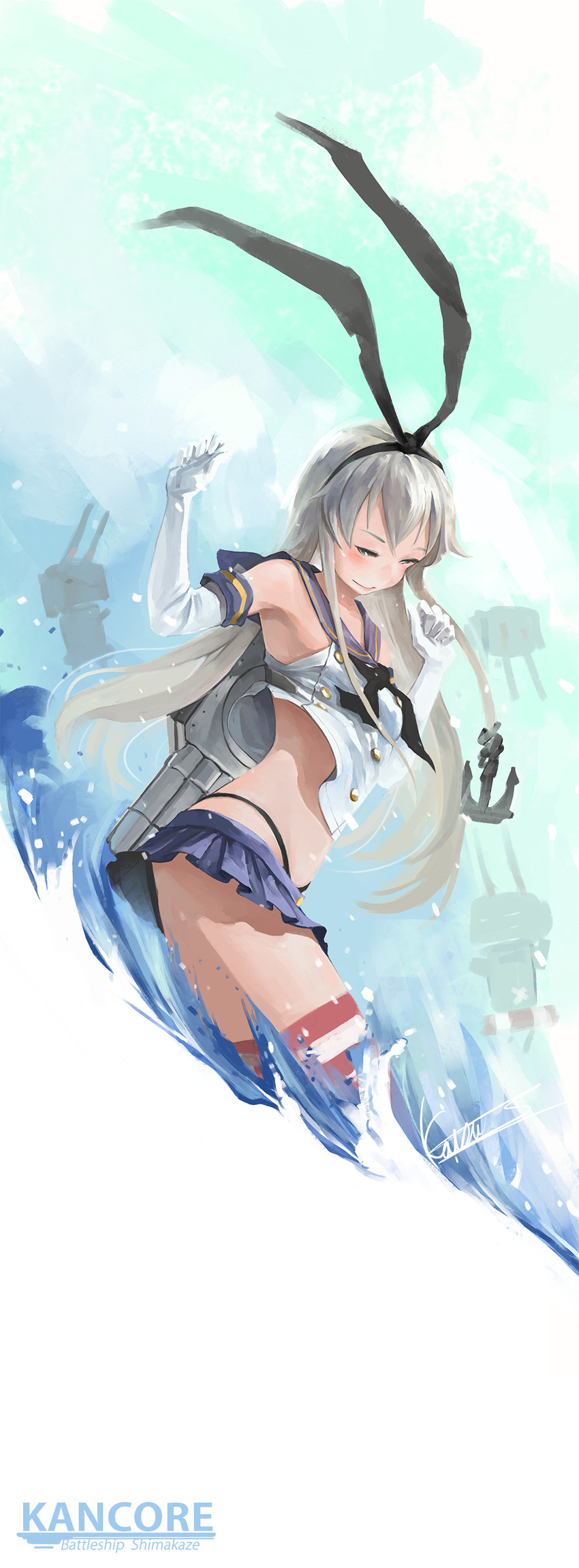 shimakaze and rensouhou-chan (kantai collection) drawn by somehira_katsu