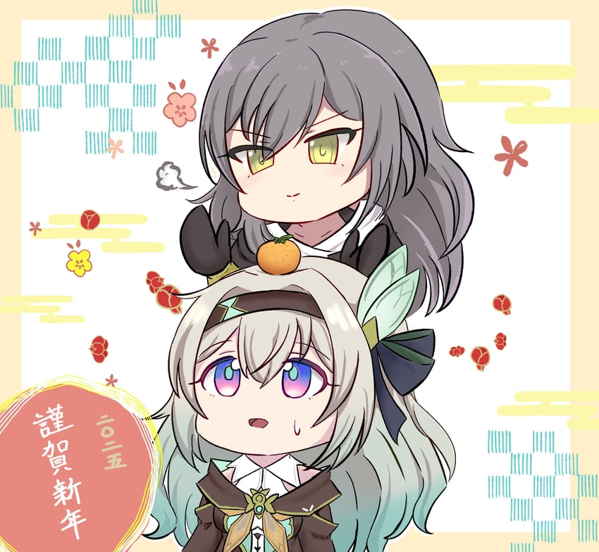 trailblazer, firefly, and stelle (honkai and 1 more) drawn by anjelica_8_5