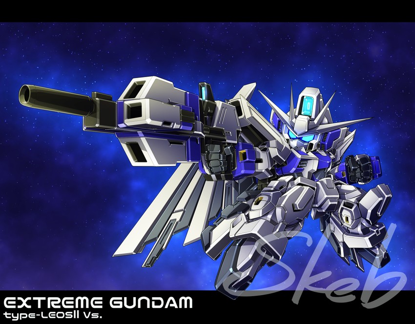 extreme gundam type leo ii vs (gundam and 2 more) drawn by haiteku_reibou