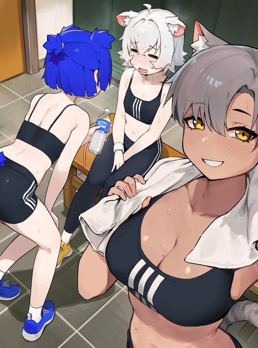 gris, kara, and perl (go! go! gris!) drawn by vertigris