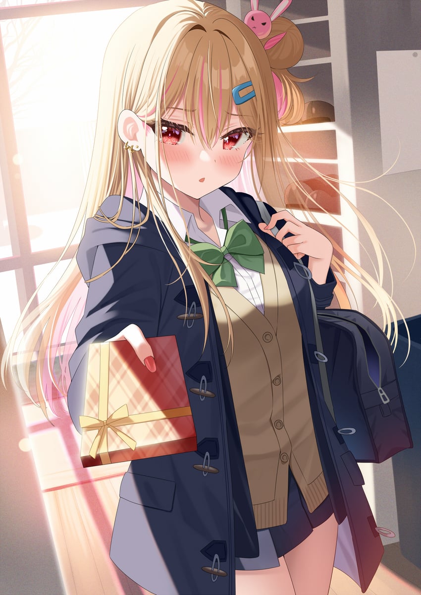 gal (hisabisa ni atta osananajimi ga iroiro to seichou shiteirunoni nounai dake seichou shiteinakute douyou shiteiru) drawn by piyopoyo