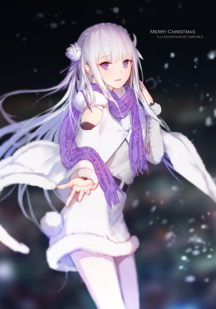 emilia (re:zero kara hajimeru isekai seikatsu) drawn by swd3e2