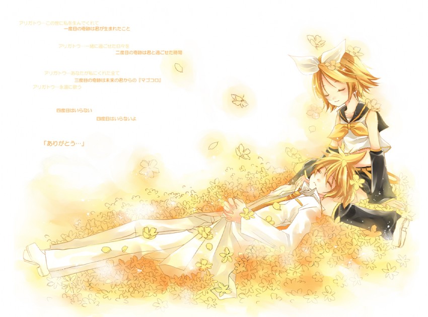 kagamine rin and kagamine len (vocaloid and 1 more) drawn by huayne