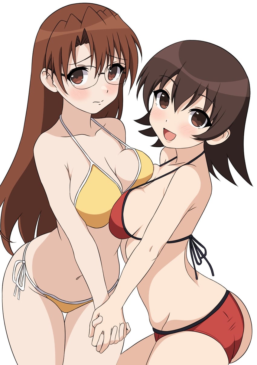 takino tomo and mizuhara koyomi (azumanga daioh) drawn by 64vii