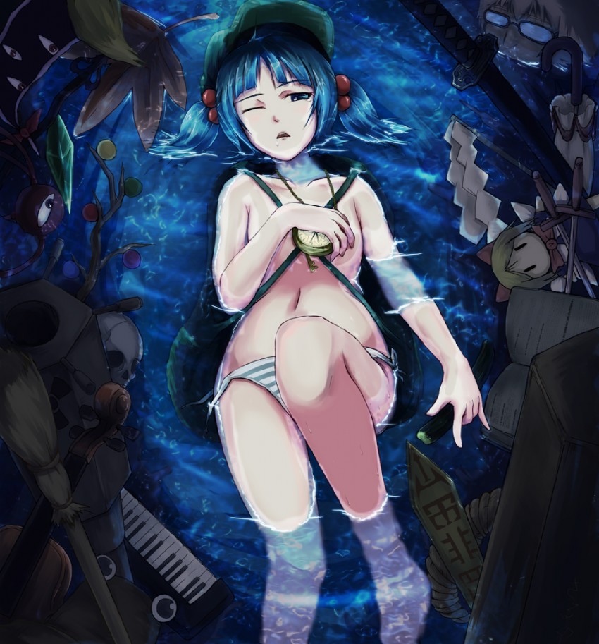 kawashiro nitori, morichika rinnosuke, shanghai doll, and pyonta (touhou) drawn by crost