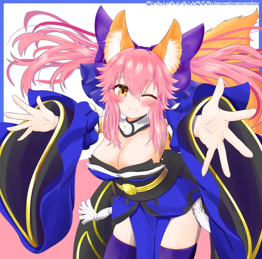 tamamo and tamamo no mae (fate and 1 more) drawn by winsankemonodou