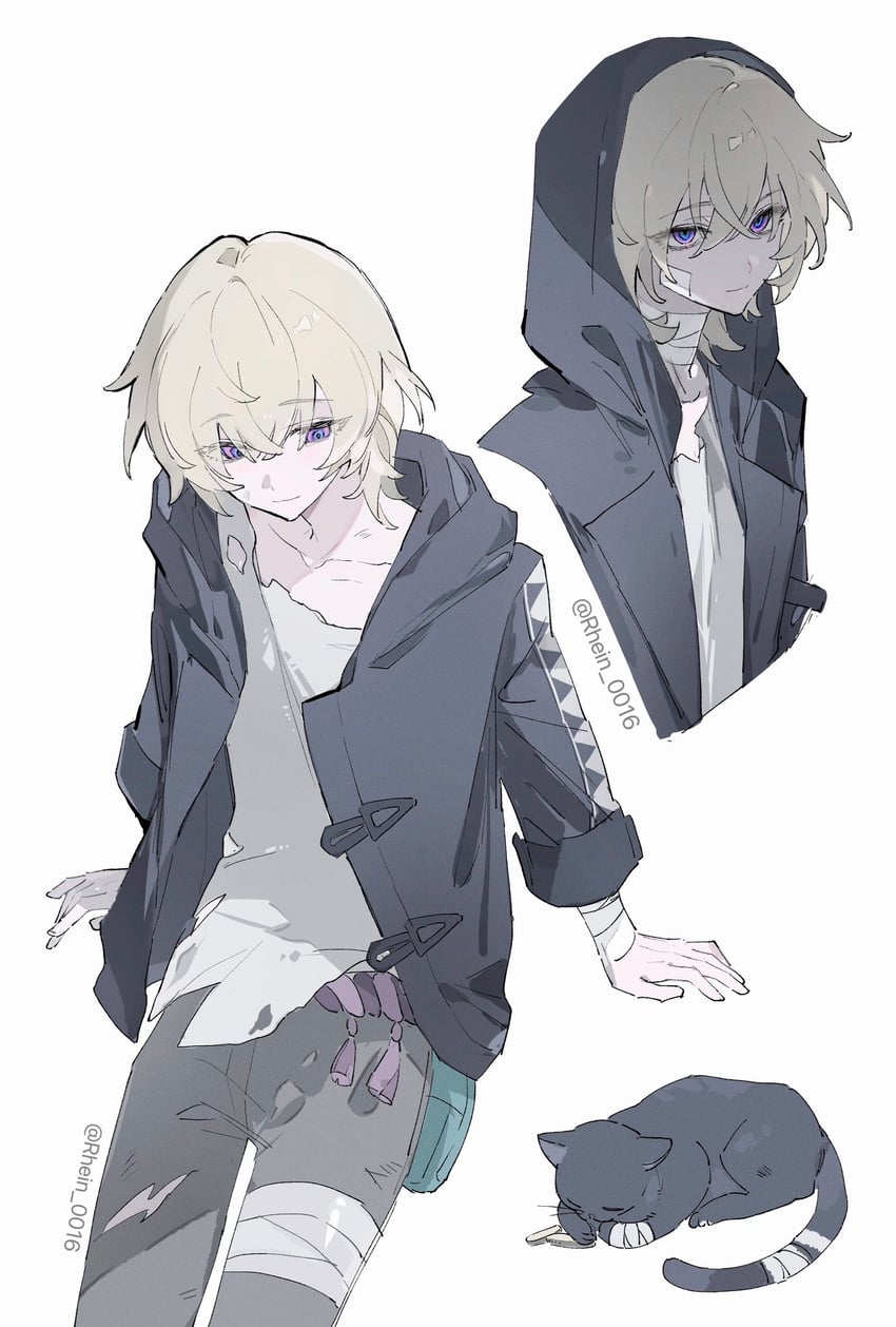 aventurine and kakavasha (honkai and 1 more) drawn by rhein_0016