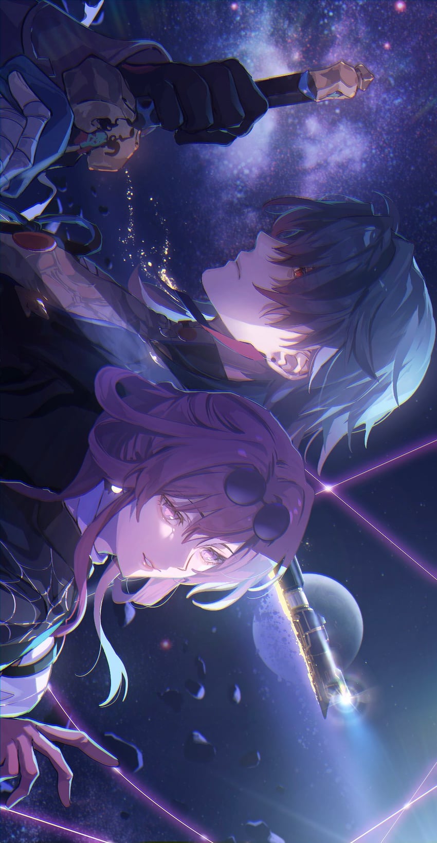 kafka and blade (honkai and 1 more) drawn by zassyoku_dd
