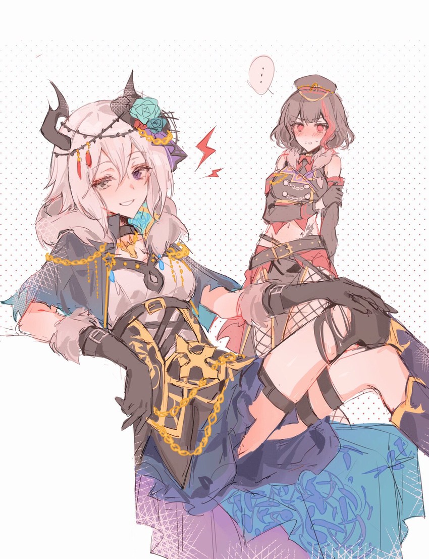 mitake ran and aoba moca (bang dream!) drawn by m_omoo