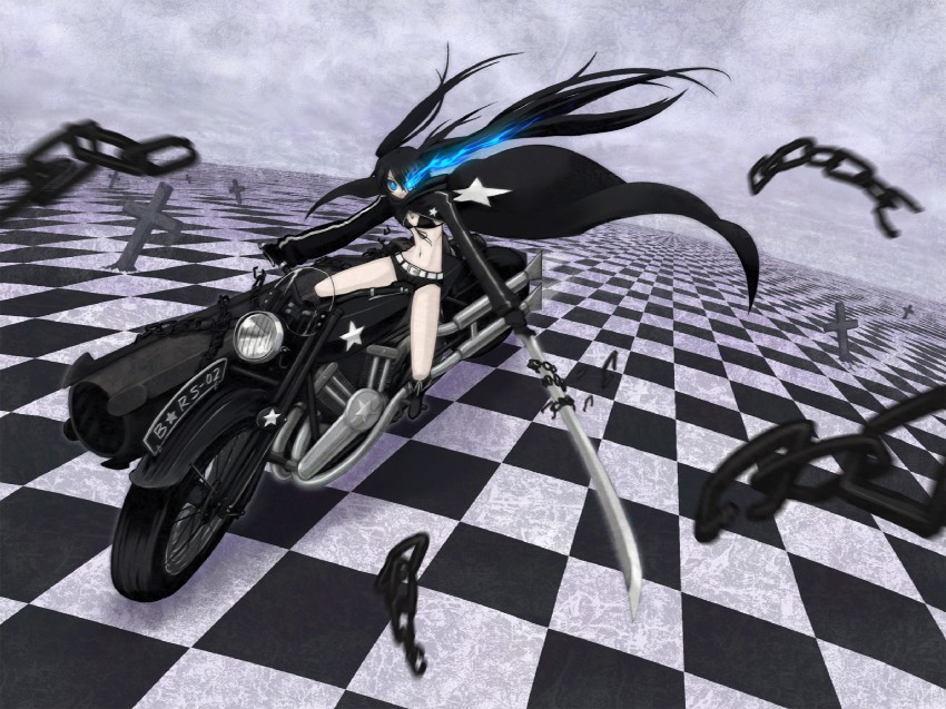 black rock shooter (black rock shooter) drawn by kurakumo_nue