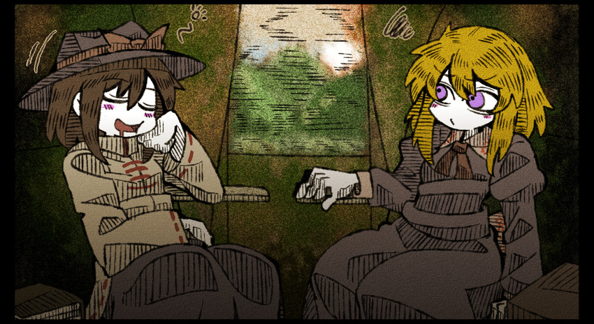 usami renko and maribel hearn (touhou and 1 more) drawn by suenari_(peace)