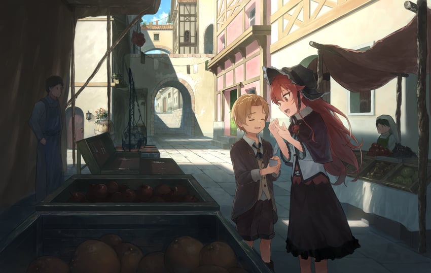 eris greyrat and rudeus greyrat (mushoku tensei) drawn by ayanagi0319
