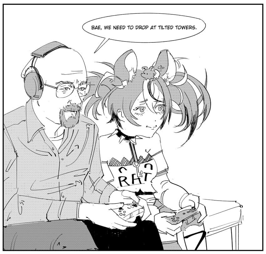 hakos baelz, mr. squeaks, and walter white (hololive and 3 more) drawn by xyanaid