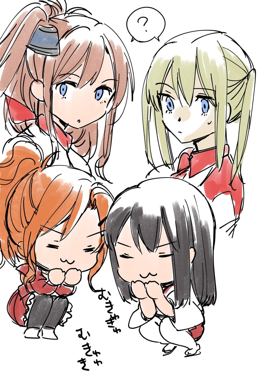akagi, graf zeppelin, saratoga, and aquila (kantai collection) drawn by sanpachishiki_(gyokusai-jima)