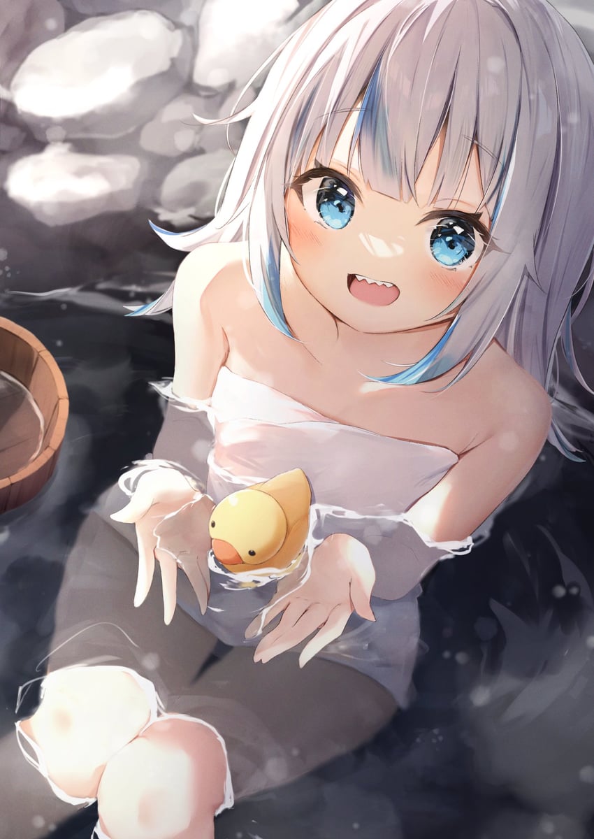 gawr gura (hololive and 1 more) drawn by seboneko