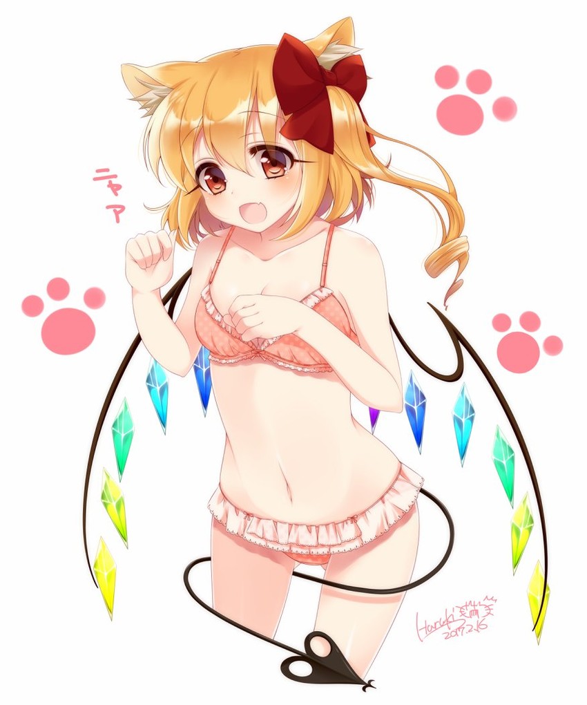 flandre scarlet (touhou) drawn by haruki_(colorful_macaron)