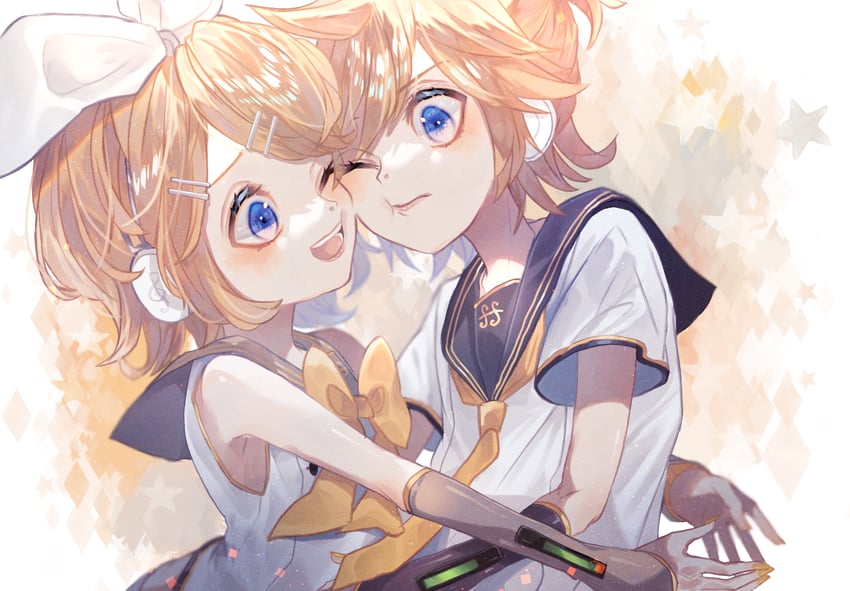kagamine rin and kagamine len (vocaloid) drawn by harumi_nimu