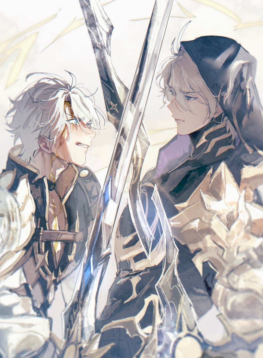 phainon and flame reaver of the deepest dark (honkai and 1 more) drawn by ggtnnk