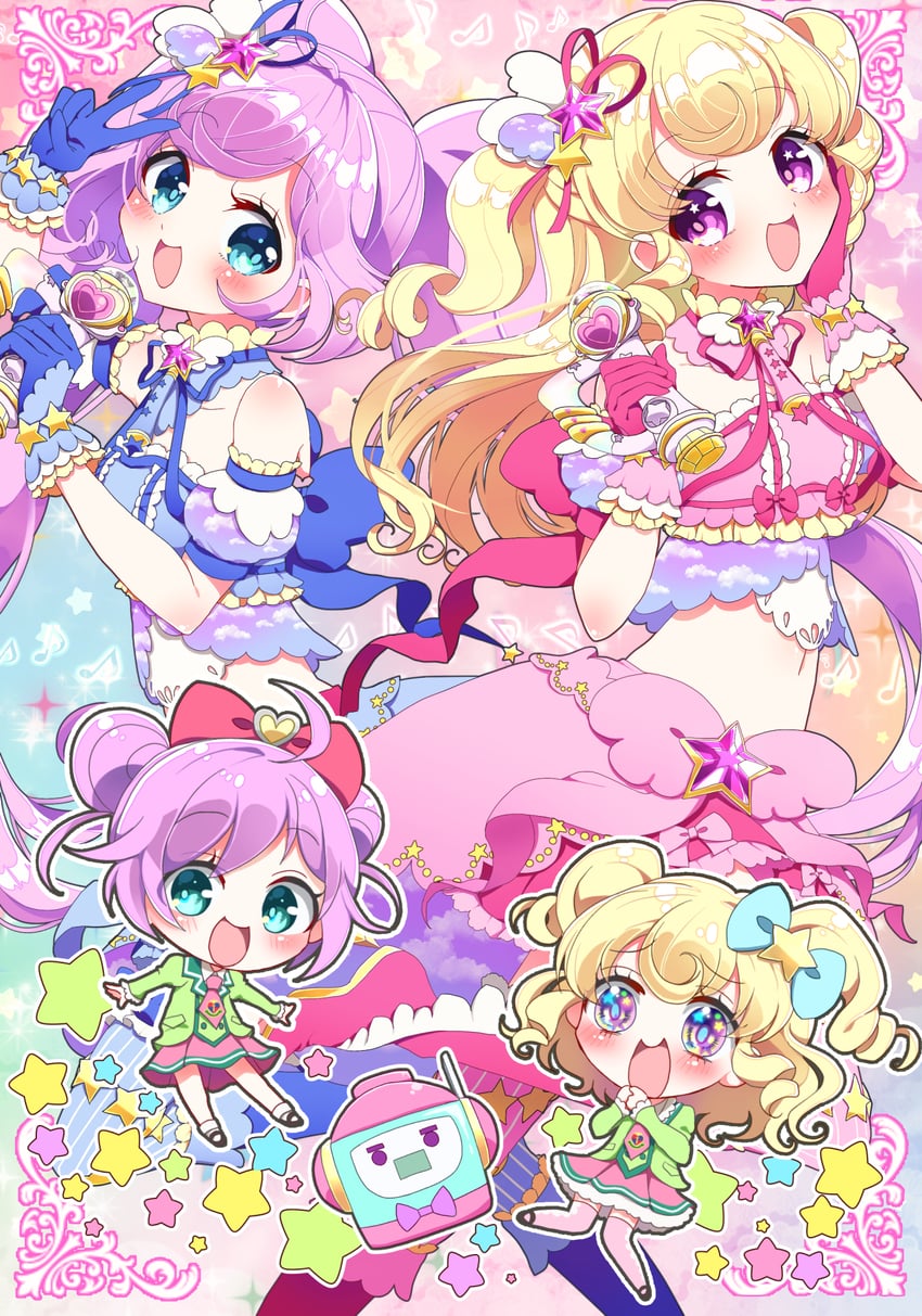 manaka laala, yumekawa yui, and takki (pretty series and 2 more) drawn by marueri
