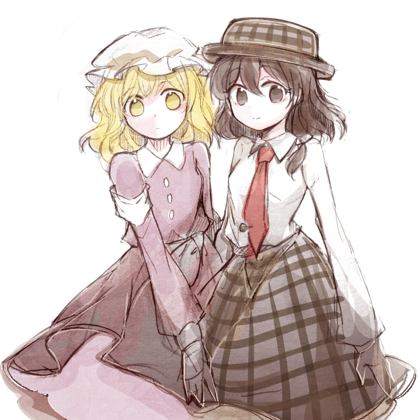 usami renko and maribel hearn (touhou) drawn by tama_(hiroshige_36)