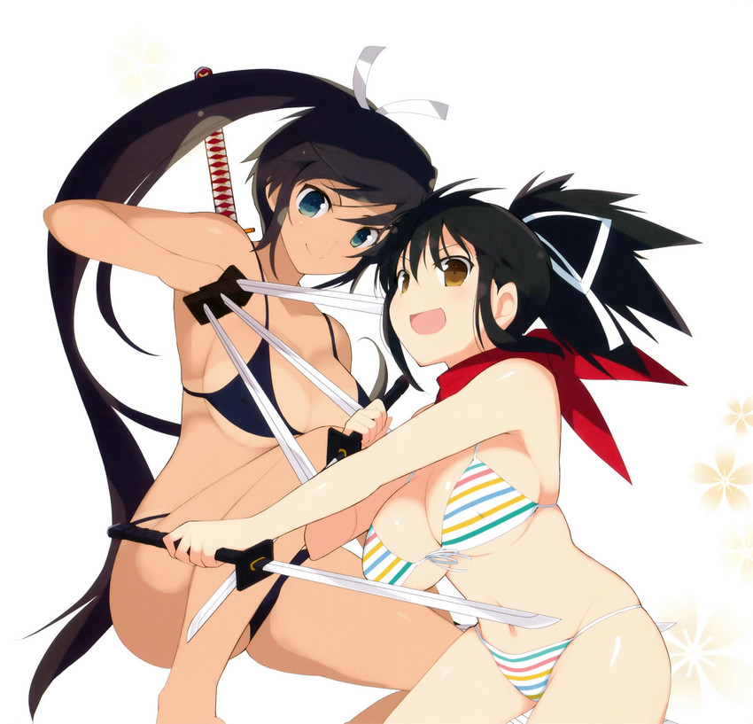 asuka and homura (senran kagura and 1 more) drawn by yaegashi_nan