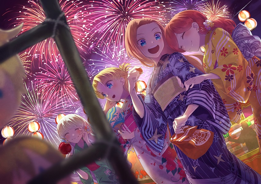 katarina claes, maria campbell, mary hunt, and sophia ascart (otome game no hametsu flag shika nai akuyaku reijou ni tensei shite shimatta) drawn by dog_man_cat
