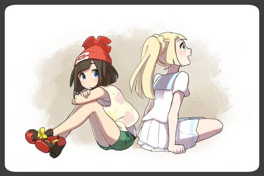 lillie and selene (pokemon and 1 more) drawn by miu_(miuuu_721)